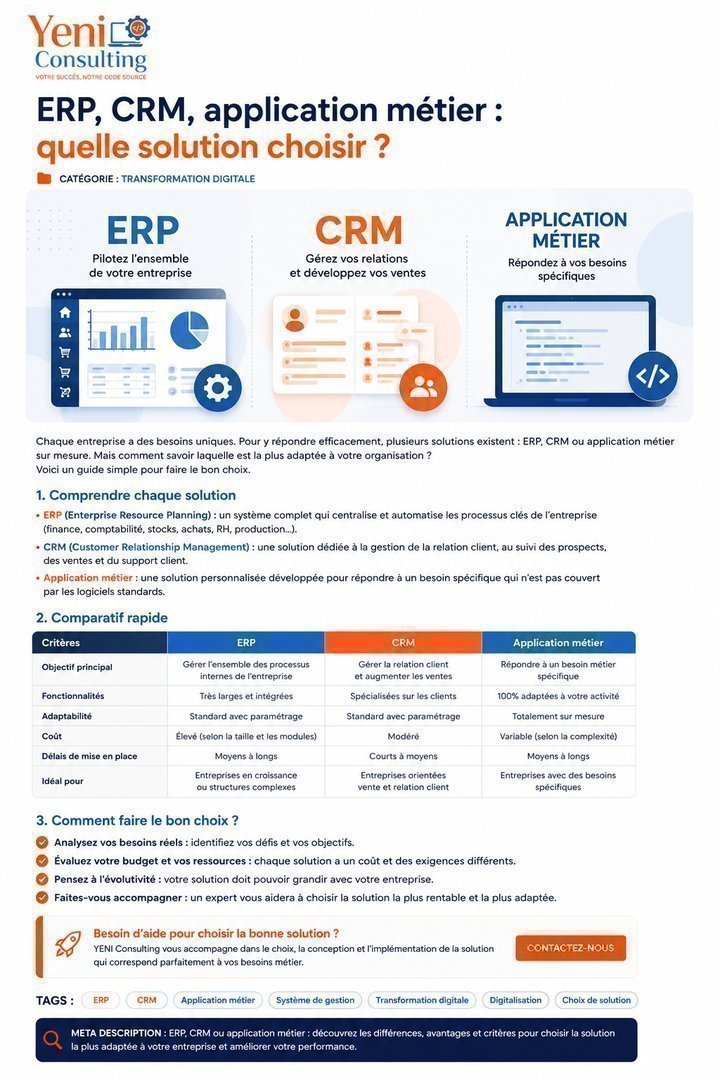 ERP, CRM, business application: which solution should you choose?