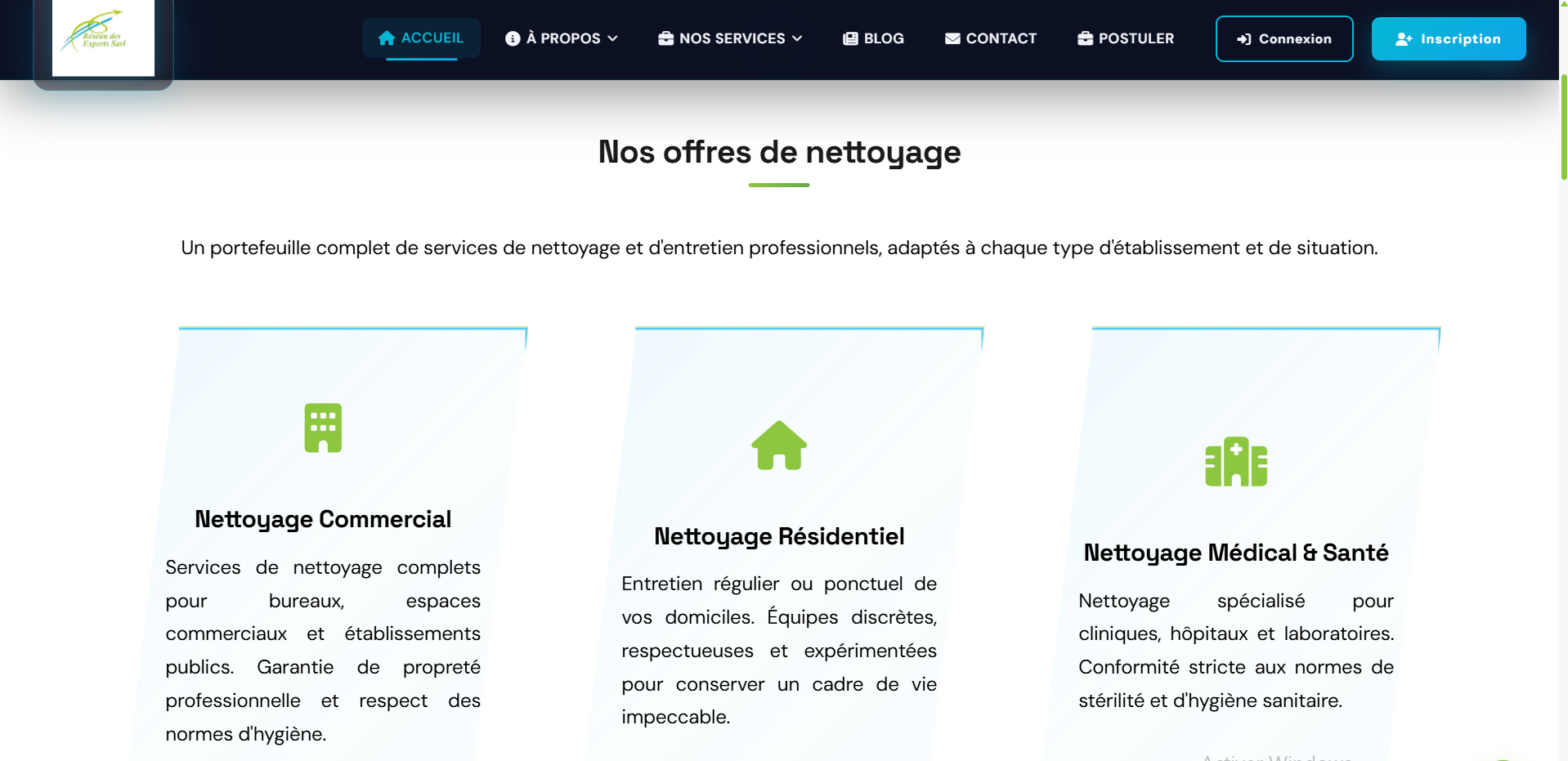 Service de nettoyage