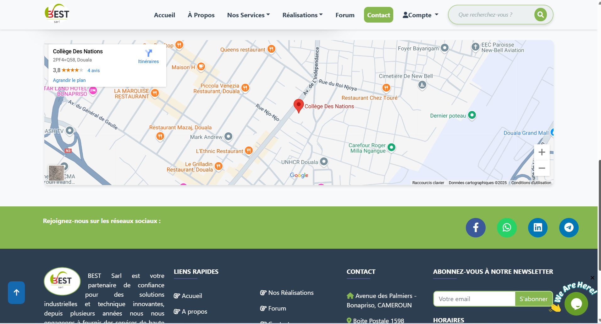 Localisation et footer